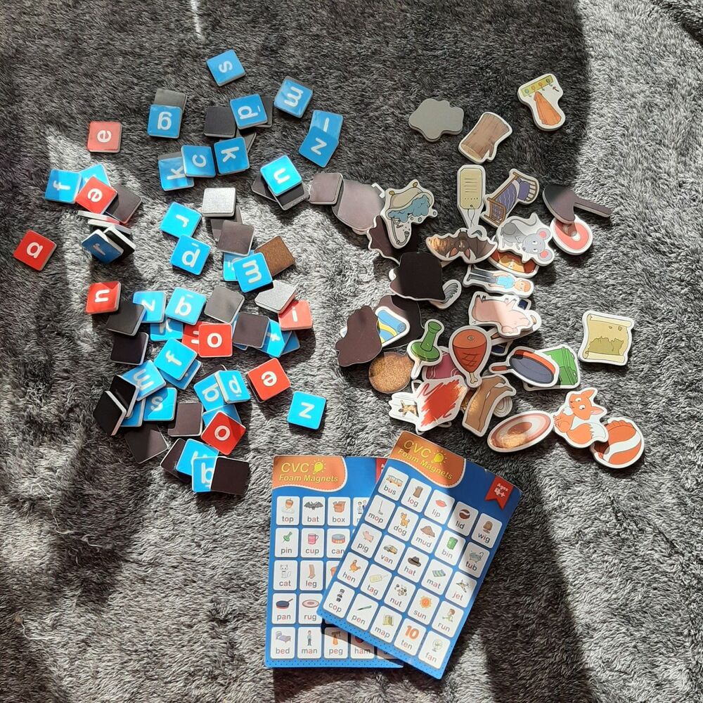 Magnetic Letters & CVC Word Games Phonics Alphabet Learning Toys Refrigerator